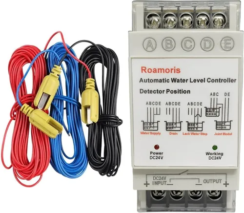 Vista 8 de Controlador automático de nivel de agua, sensor de nivel de líquido, relé automático de interruptor de flotador de bomba de 12 V, control de bomba