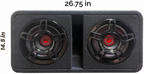 Vista 5 de Gravity G8BD2 Dual 8" 1200W Sub Recinto Activo de Coche Subwoofer Compacto Ported