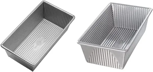 Vista 9 de Molde de aluminio USA Pan, para hacer pan de molde de 1 libra, gris