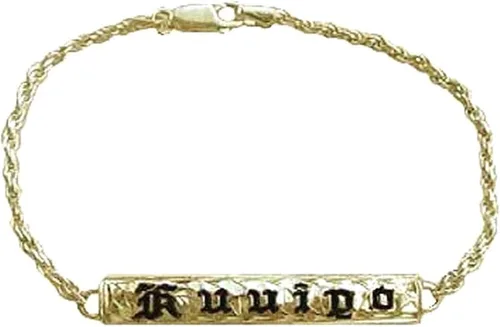Vista 3 de Zero Gravity Hawaii Hawaiian Jewelry - Pulsera personalizada de oro de 14 quilates con tu nombre