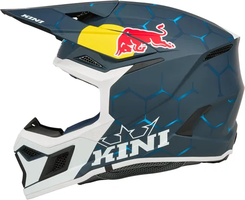 Vista 5 de Casco MX3 MX Kini Red Bull 1.0 Adulto Azul/Blanco Talla Grande