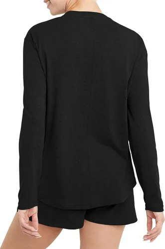 Vista 2 de Hanes Camiseta de manga larga Tri-Blend para mujer, camiseta de cuello redondo para mujer, ajuste relajado