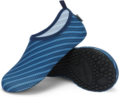 Vista 3 de VIFUUR - Zapatos para deportes acuáticos, calcetines acuáticos, de secado rápido, para yoga, dan la sensación de andar descalzo, sin cordones