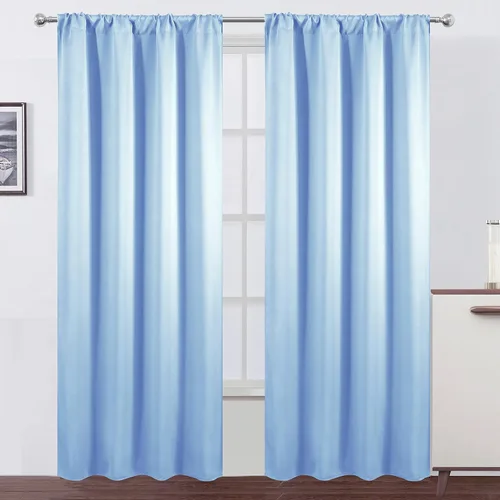 Vista 131 de LEMOMO Cortinas opacas de 42 x 54 pulgadas, juego de 2 paneles de cortinas con aislamiento térmico para oscurecer la habitación
