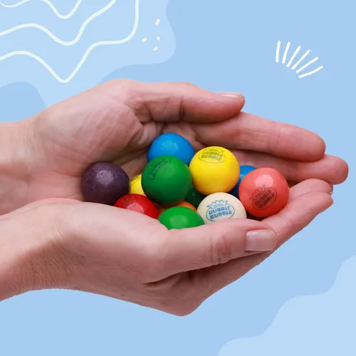 Vista 8 de Bolas de chicle para máquina de chicles – Bolas de goma grandes de 1 pulgada a granel – Recambios de máquina de chicles de 1.7 libras – 96 bolas
