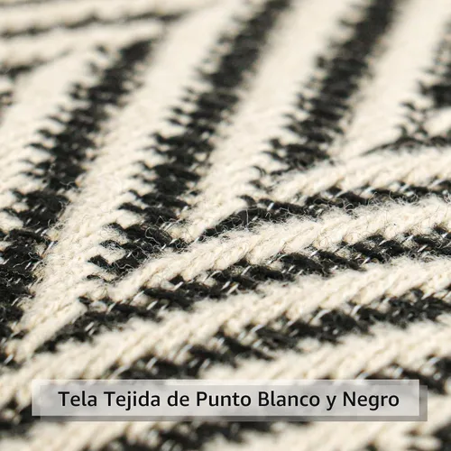 Vista 5 de Jonhier Funda de cojín cuadrada de cheurón blanco y negro, funda de cojín con patrón geométrico bohemio de granja para decoración de mediados
