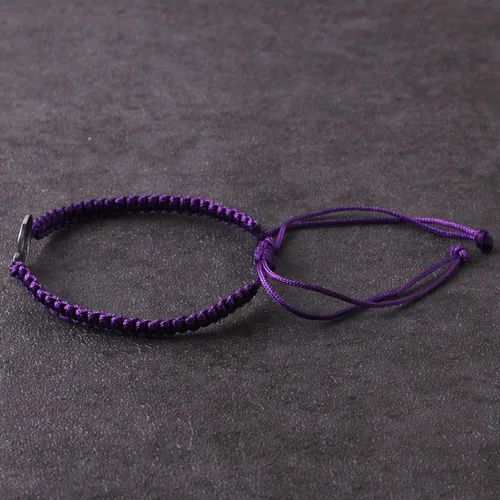 Vista 3 de Pulsera trenzada con acero inoxidable Virgen María para niñas y mujeres