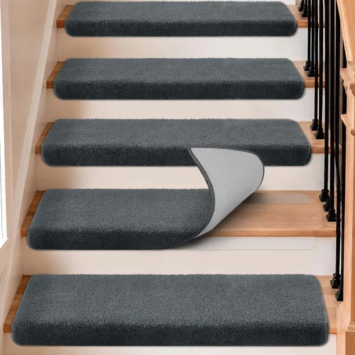 Vista 25 de Stair Treads for Wooden Steps Indoor, KOOTETA 1 Pack 20" X 32" Non Slip Beige M