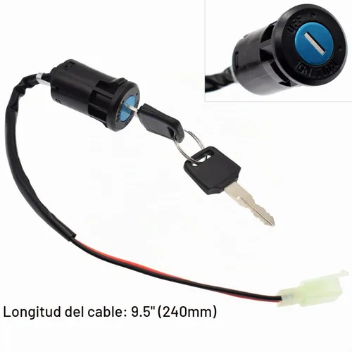Vista 4 de 2 unids 2 cables interruptor de llave de encendido para scooter eléctrico Golf Scooter Bicicletas ATV ciclomotor GoKart U KS51 motocicleta 2