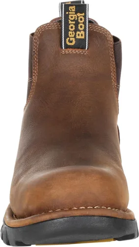 Vista 3 de Georgia Boot Eagle One Steel Toe Waterproof Chelsea Work Boot Brown