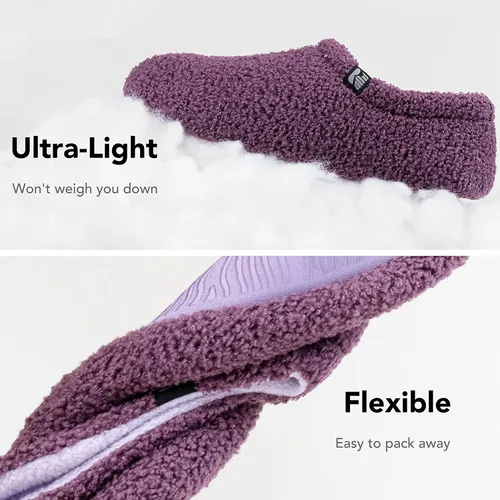 Vista 4 de RockDove - Pantuflas de vellón de estilo cerrado para mujer, ideales para interiores
