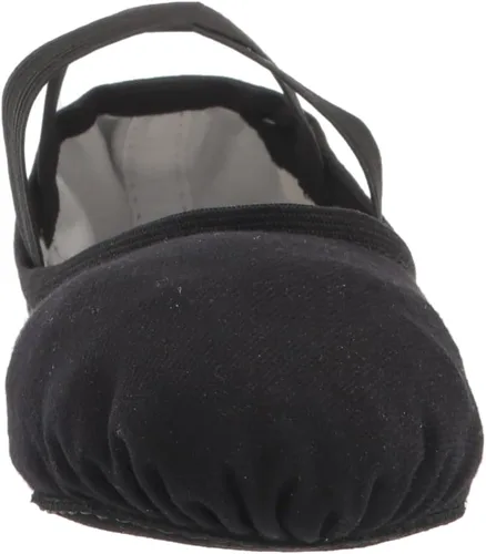 Vista 2 de Bloch Dance Performa - Zapatillas de ballet con suela dividida de lona elástica para mujer Negro