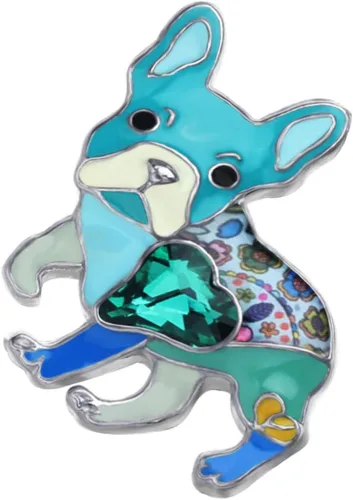 Vista 2 de NEWEI Broche de perro esmaltado lindo para mujeres niñas sombrero chaqueta decoración