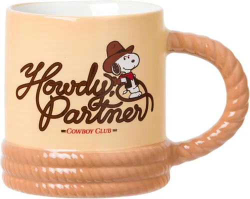 Vista 19 de Silver Buffalo Peanuts Featuring Snoopy Racing Team Finish Line 3D Sculpted Handle Ceramic Mug, 20 Ounces