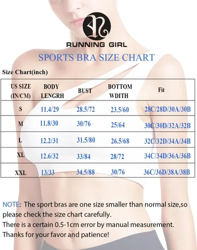 Vista 6 de RUNNING GIRL Sujetadores deportivos de un hombro para mujer, con correa izquierda, para yoga, lindos sujetadores cortos de soporte medio