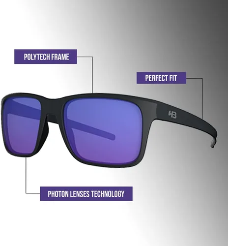 Vista 4 de HOT BUTTERED Gafas de sol informales H-BOMB 2.0 100% protección UV, gafas deportivas para hombre y mujer Accesorios de moda