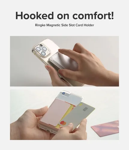 Vista 7 de Ringke Soporte magnético para tarjetas de ranura lateral [compatible con MagSafe Wallet] Cartera ligera y rígida para teléfono celular, accesorios