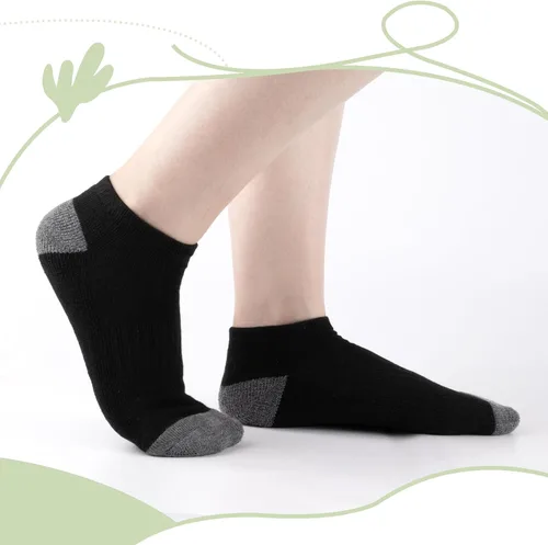 Vista 6 de Comfoex 12 pares de calcetines para niños de 4-6, 6-8, 8-10 años, calcetines deportivos de corte bajo para niños, calcetines cortos medio acolchados