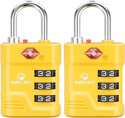 Vista 16 de Cerradura de equipaje aprobada por la TSA SURE LOCK Negro