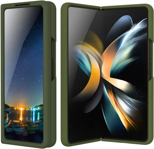 Vista 11 de Funda para Samsung Galaxy Z Fold 4, funda de silicona para Galaxy Z Fold 4 de silicona suave líquida Slim Fit a prueba de golpes Funda protectora