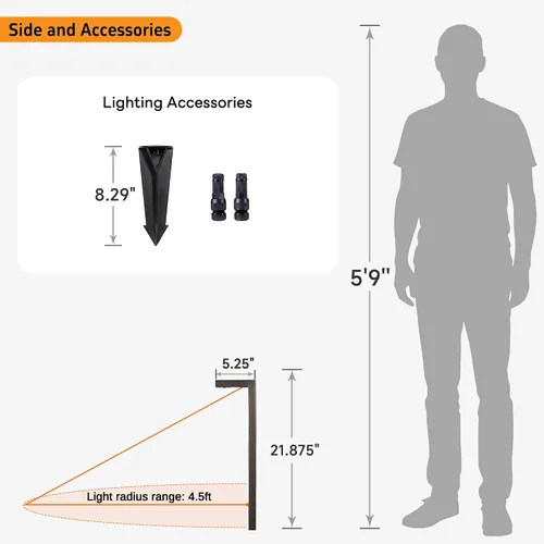 Vista 7 de Gardenreet Luces de camino de paisaje de latón, luces de camino de bajo voltaje de 12 V con cable, luces de jardín al aire libre LED impermeables