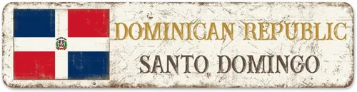 Vista 8 de Roseau - Letreros de metal personalizados con bandera de Dominica, letrero de metal con diseño de Capital Country City Souvenir Dominica-Roseau