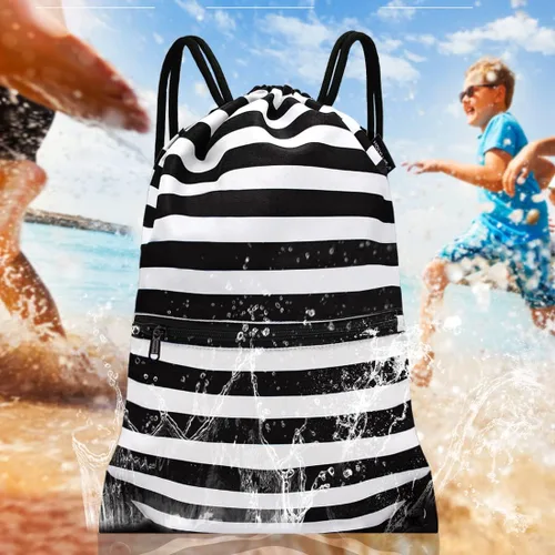 Vista 6 de HOLYLUCK - Mochila, bolsa deportiva con cordón ajustable para gimnasio