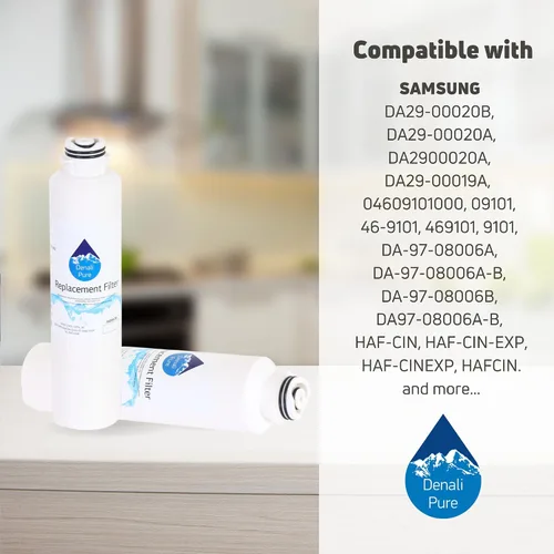 Vista 9 de Paquete de 3 filtros de agua de repuesto para refrigerador Samsung RF32FMQDBSR - Compatible con Samsung DA29-00020B, DA29-00020A, cartucho de filtro