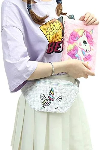 Vista 2 de Unicorn - Cinturón de lentejuelas con purpurina para mujer