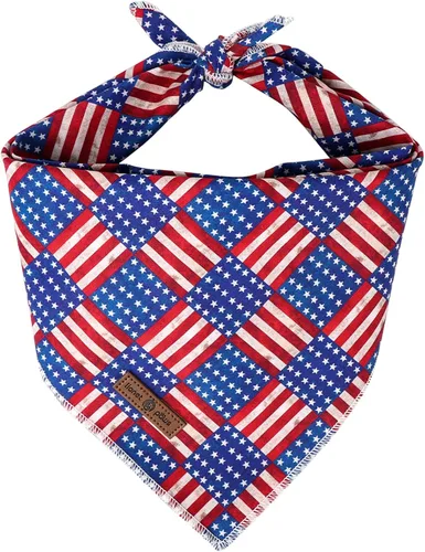 Vista 15 de Lionet Paws Bandana para Perro de Algodón Lavable Pañuelo Bufanda Bandana Triangular para Perros Pequeños Medianos y Grandes Cuadrícula Negra