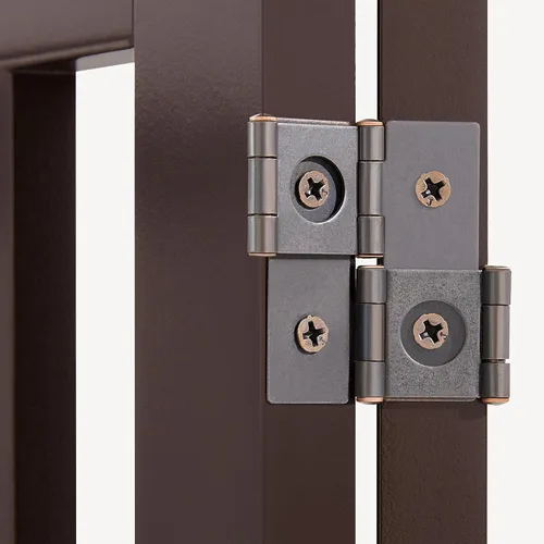 Vista 9 de Topeakmart Valla para perros para interiores de 36 pulgadas de alto, 3 paneles de puerta plegable de madera para mascotas con 2 pies de soporte
