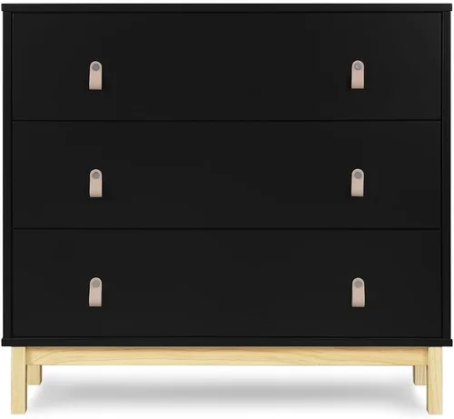 Vista 8 de babyGap Legacy 3 Drawer Dresser with Leather Pulls and Interlocking Drawers by Delta Children, Ebony/Natural Ébano/Natural