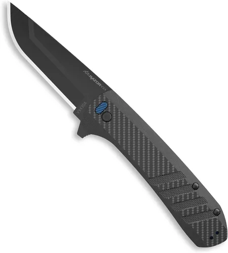 Vista 2 de OUTDOOR EDGE Razor VX4 - Cuchillo de bolsillo plegable EDC de hoja reemplazable Hoja de 3 pulgadas, rodamientos de bolas de cerámica, clip de Negro