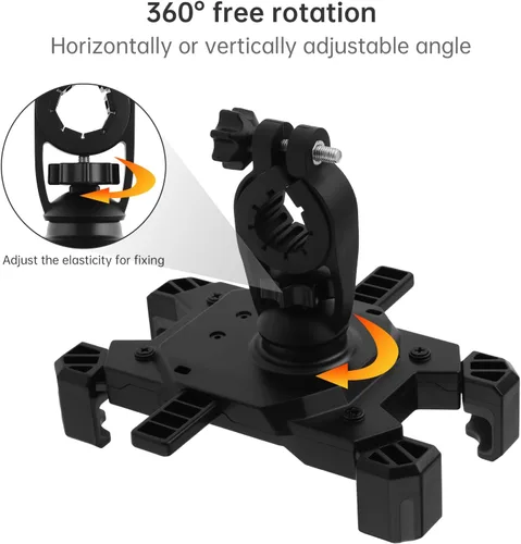Vista 4 de Soporte universal para teléfono para bicicleta, compatible con teléfonos inteligentes de 4.7 a 6.8 pulgadas, ajustable, a prueba de golpes, fácil