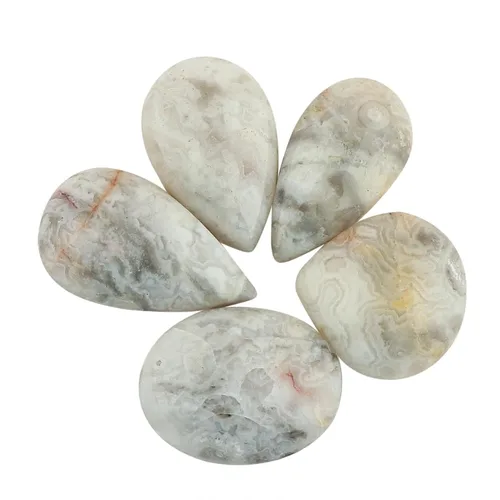 Vista 11 de CRYSTALIS Al por mayor 5 piezas de piedra preciosa natural K2 jaspe suelta en bruto, cabujones para hacer joyería, piedras pulidas de chakra