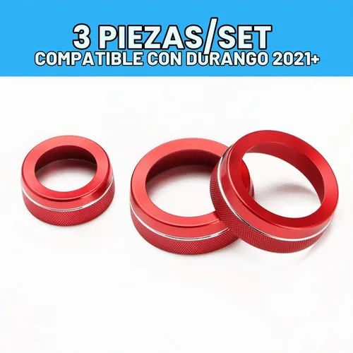 Vista 7 de Cubiertas de perillas de control de volumen y aire acondicionado Auovo compatibles con Dodge Durango 2021 2022 2023 2024 2025, decoraciones