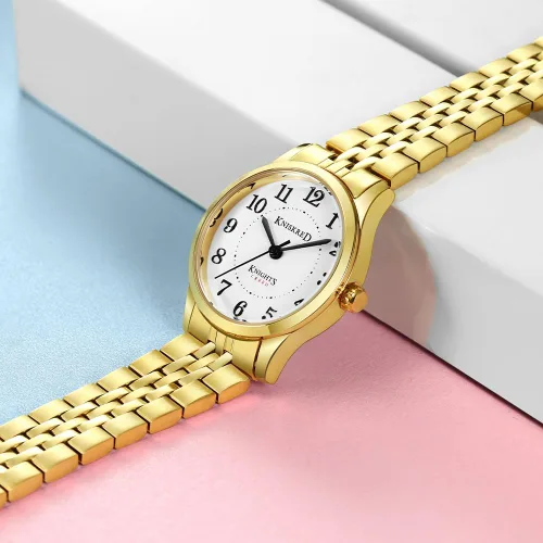 Vista 4 de Easy Reader Watch for Women with Solid Stainless Steel Band Ladies Dress Watch Water Resistant