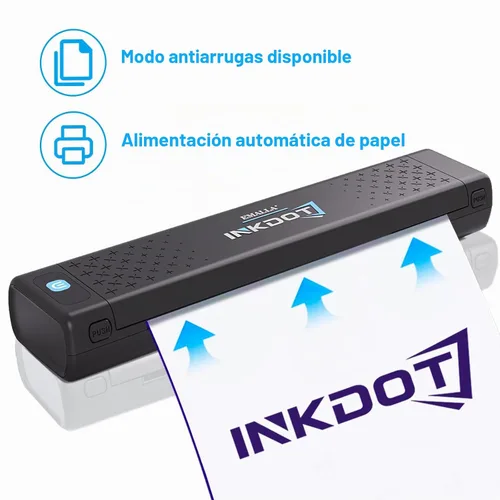 Vista 4 de Emalla INKDOT - Impresora de plantillas de tatuaje, impresora térmica Bluetooth 203DPI de alta resolución, máquina de tatuaje de transferencia