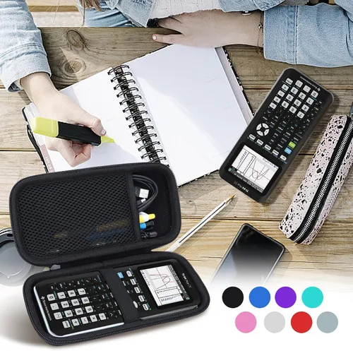 Vista 9 de Lebakort Funda rígida compatible con Texas Instruments TI-84 Plus CE/TI-84 Plus/TI-84 Evo/TI-Nspire CX II CAS/TI-Nspire CX II/TI-83 Estuche Iris