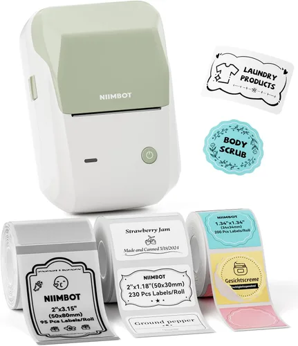 Vista 11 de NIIMBOT B1 - Máquina de etiquetas Bluetooth de 2 pulgadas para el hogar Plateado (sliver)