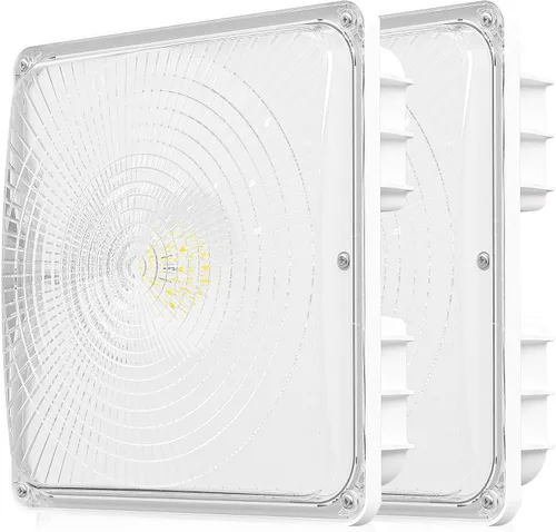 Vista 17 de CINOTON Luces LED de toldo de 40 W con certificación UL, 120-277 V, luces comerciales para toldos al aire libre IP65 impermeables, 5600 lm