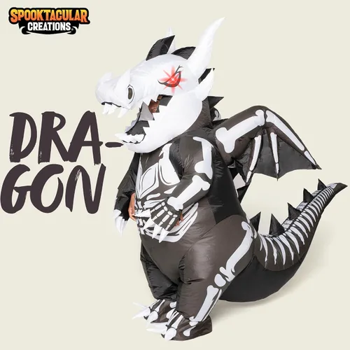 Vista 2 de Spooktacular Creations Inflatable Costume for Kids, Riding a Fire for Halloween Costume Parties