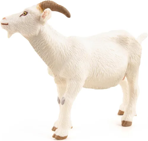 Vista 5 de Papo - Figura realista de cabra blanca - A partir de 3 años - Colección Farm Life - Animales educativos de granja - Juguete de idea de regalo