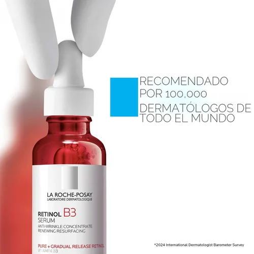 Vista 8 de La Roche-Posay Suero Facial de Retinol Puro con Vitamina B3, Suero Facial Antienvejecimiento para Líneas, Arrugas y Daño Solar Prematuro