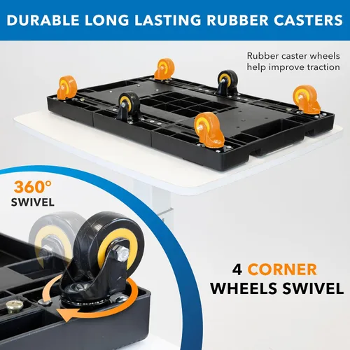 Vista 5 de Mount-It! Camión de mano plegable, carrito ligero de 330 libras de capacidad con 6 ruedas, base extensible, diseño plegable compacto con cuerda