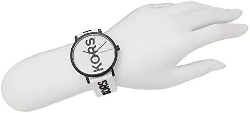 Vista 4 de Michael Kors MK2829 Charley - Reloj de silicona blanco con esfera blanca de tres manecillas Blanco