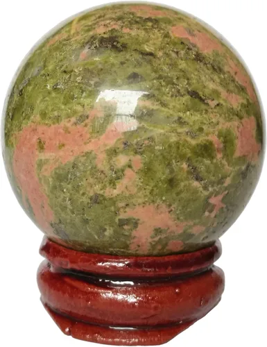 Vista 17 de Escultura de esfera de adivinación de cristal curativo de labradorita negra de 1.575 pulgadas, bola de piedras preciosas, colección decorativa