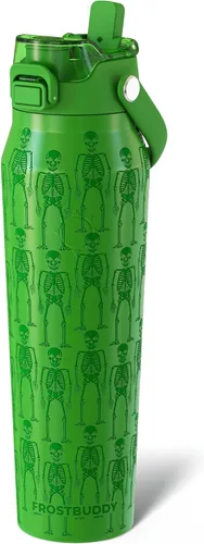 Vista 59 de Frost Buddy botella de agua aislada de 32 onzas con pajilla y tapa para beber Acero inoxidable a prueba de fugas 24 horas de frío Resistente