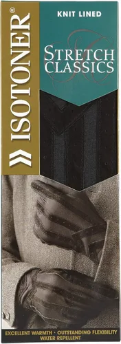 Vista 2 de Isotoner Guantes Stretch Classics con forro polar para hombre Negro