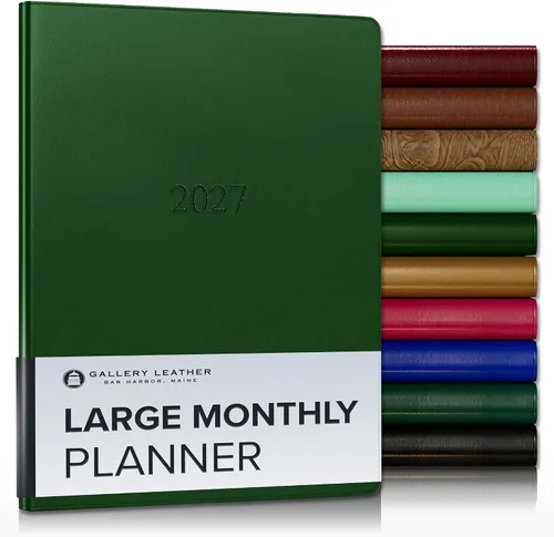Vista 49 de Gallery Leather Agenda mensual grande 2026-2027 Acadia Navy